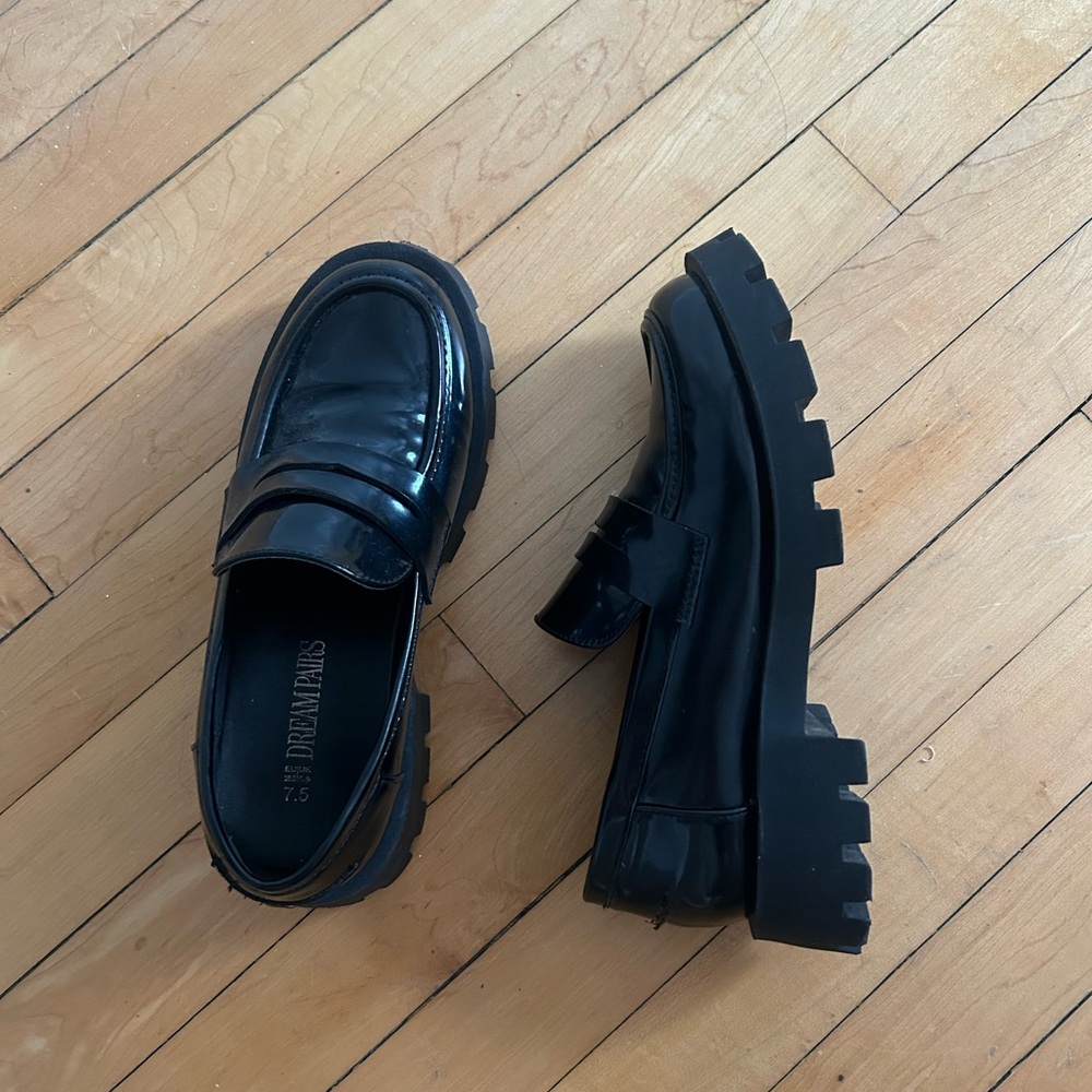 Dream Pairs Black Chunky Sole Loafers - Picture 3 of 3